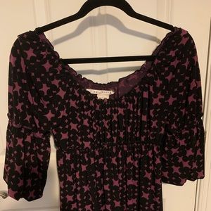 Max Studio Empire Flowy Black & Purple Size M